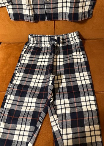 Kareli Düğmeli Erkek Çocuk Pijama Takımı - Görsel 2