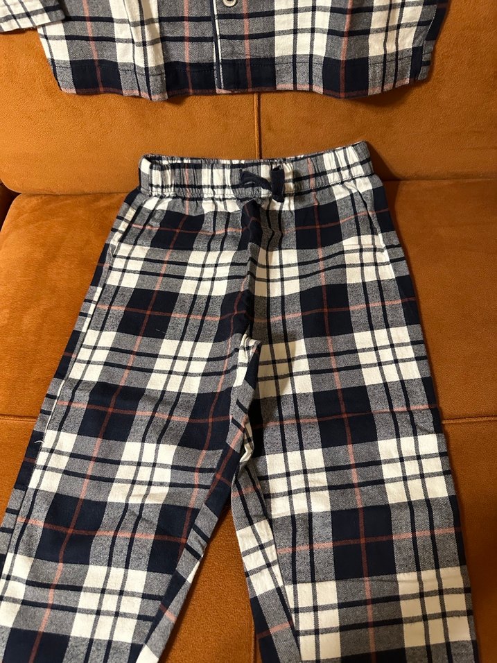 Kareli Düğmeli Erkek Çocuk Pijama Takımı - Görsel 2