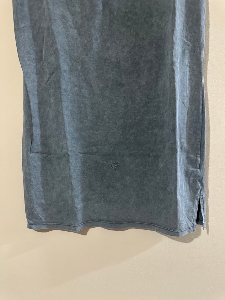 Erkek Gri Denim Kısa Kollu Tişört - Görsel 3