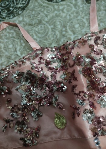 Kız Çocuk Beyaz Payetli Uzun Kollu Bolero ve elbise - Görsel 5