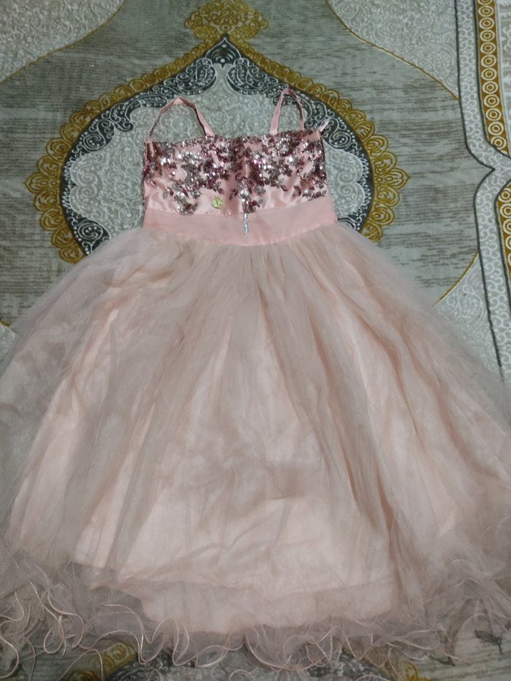 Kız Çocuk Beyaz Payetli Uzun Kollu Bolero ve elbise - Görsel 2