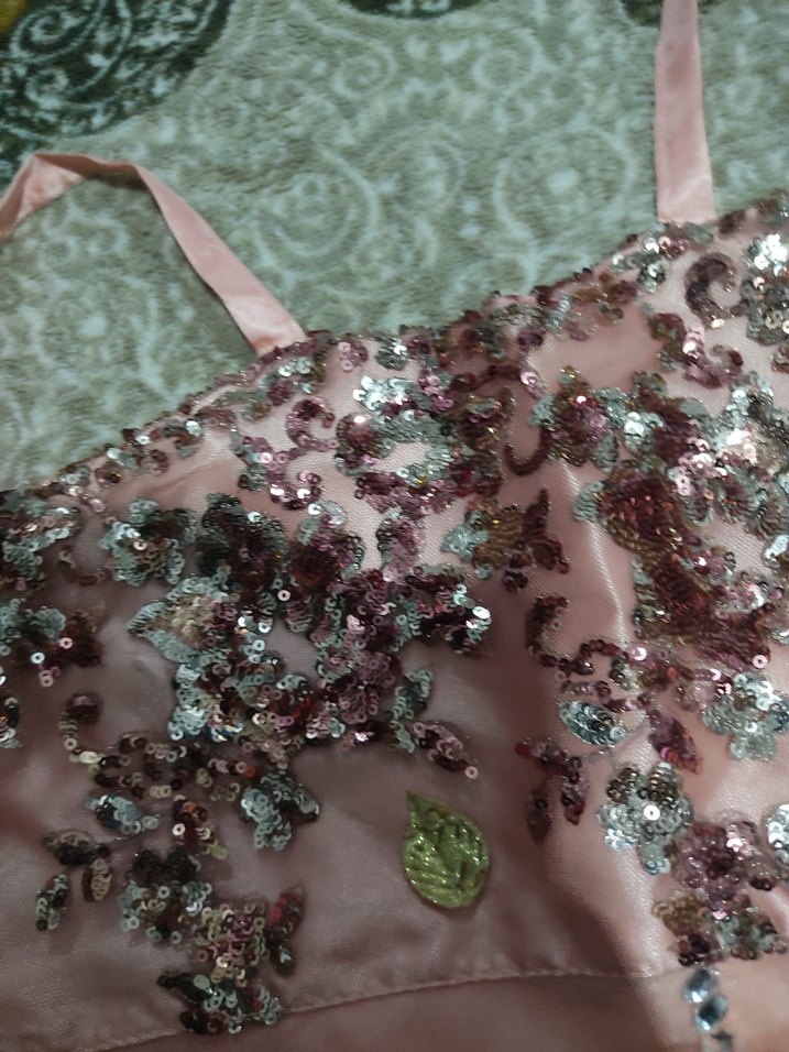 Kız Çocuk Beyaz Payetli Uzun Kollu Bolero ve elbise - Görsel 5