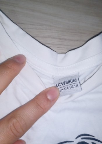 Kız Çocuk Beyaz Keten Tişört Ruffle Detaylı - Görsel 2