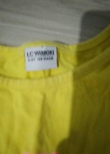 Sarı Kız Çocuk Baskılı Tişört - Görsel 3