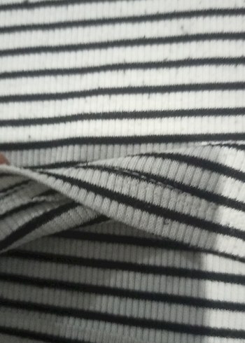 Kız Çocuk Çizgili Kısa Kollu Tişört - Görsel 4