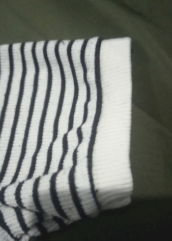 Kız Çocuk Çizgili Kısa Kollu Tişört - Görsel 3