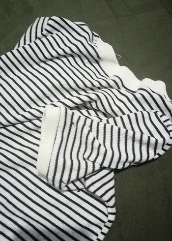 Kız Çocuk Çizgili Kısa Kollu Tişört - Görsel 5