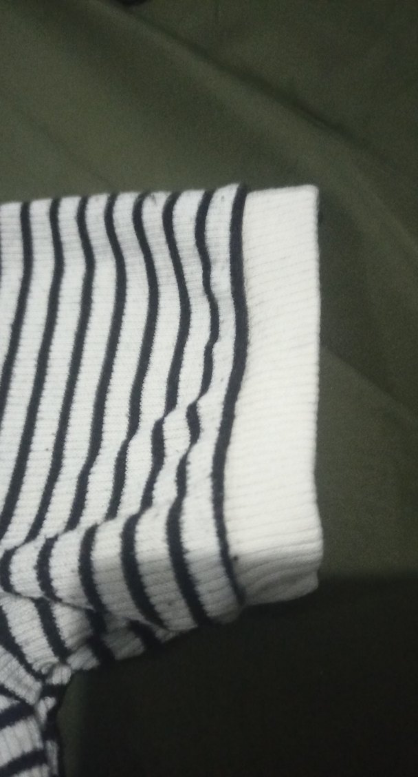 Kız Çocuk Çizgili Kısa Kollu Tişört - Görsel 3