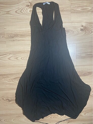 Zara Halter yaka 0 viskon tarz elbise