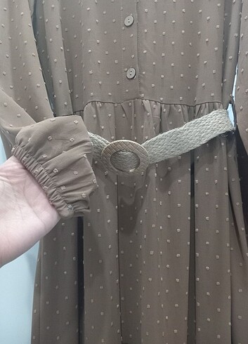 40 Beden Yarım düğmeli elbise