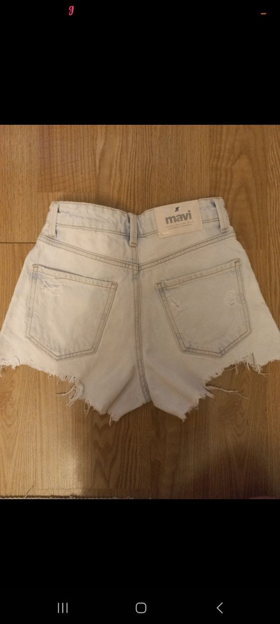 buz mavisi mini şort - Görsel 2