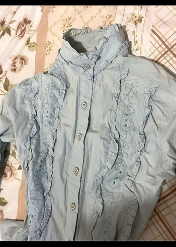 Mavi Vintage Gömlek - Görsel 3