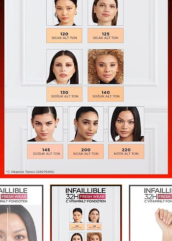 L'Oréal Infallible 24H Fresh Wear Fondöten 220 sand rengi sıfır - Görsel 2