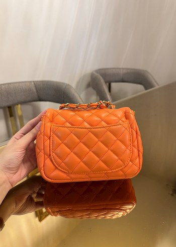  Beden turuncu Renk Chanel çapraz çanta