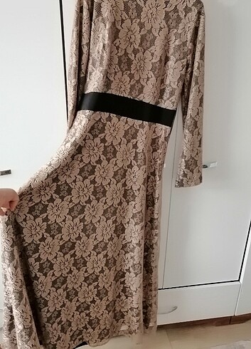 xl Beden camel Renk Elbise