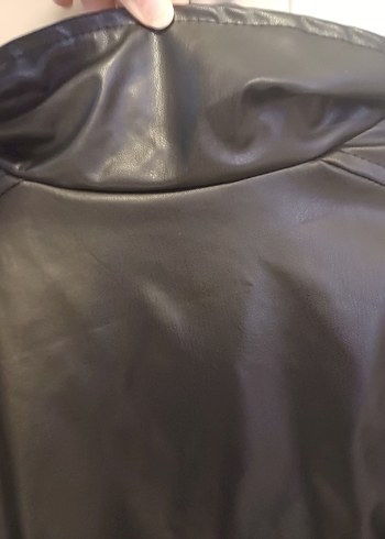 Biker Siyah Deri ceket - Görsel 5