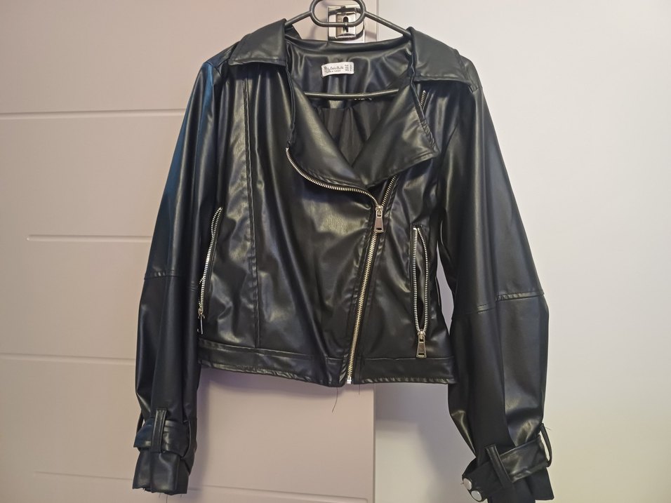 Biker Siyah Deri ceket - Görsel 2