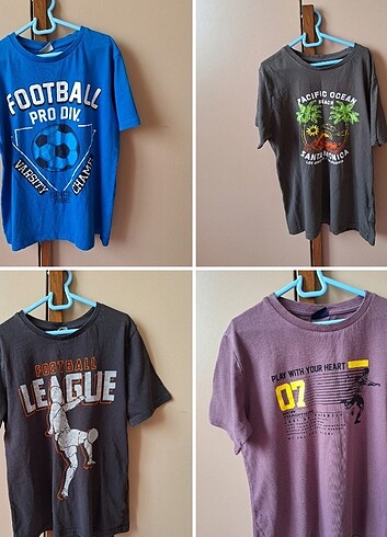 Lcw erkek çocuk 9 yaş futbol temalı tişört ,4 adet 