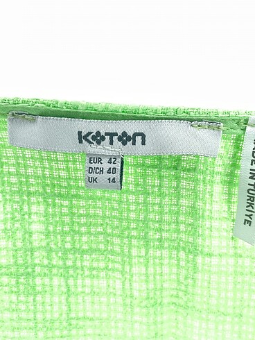 42 Beden yeşil Renk Koton Kısa Elbise %70 İndirimli.