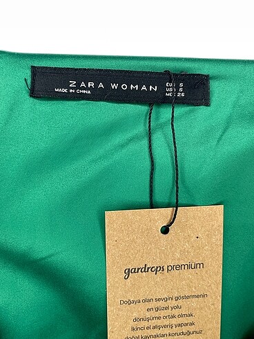 s Beden yeşil Renk Zara Kısa Elbise %70 İndirimli.