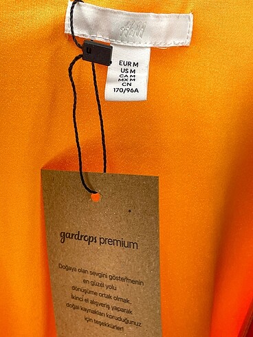 m Beden turuncu Renk H&M Uzun Elbise %70 İndirimli.