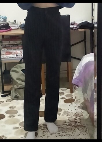 Çizgili kumaş pantolon 