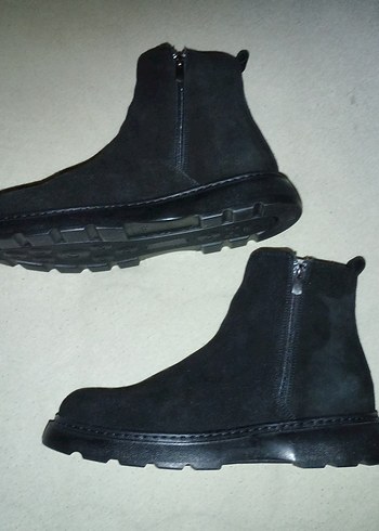 Siyah Süet hakiki deri çift fermuarlı bot - Görsel 3