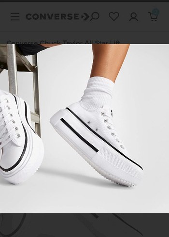 Converse Lift Double Stack Unisex Bayan 11,5 Erkek 9,5 43 28 cm - Görsel 6