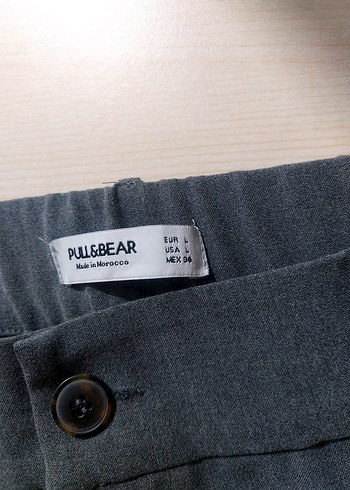l Beden gri Renk Gri Kadın Denim Rahat Kesim Pantolon