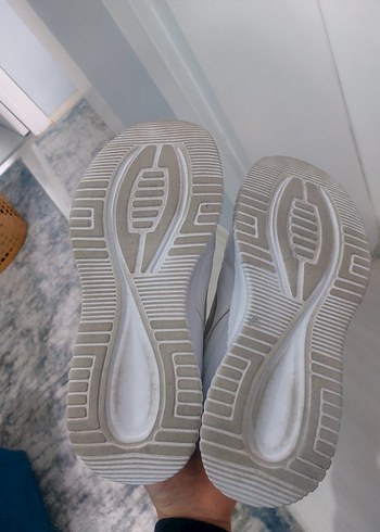 Beyaz Bağcıklı Spor Kadın Sneaker - Görsel 5