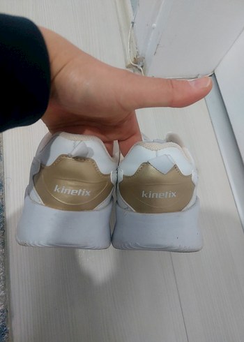 Beyaz Bağcıklı Spor Kadın Sneaker - Görsel 6