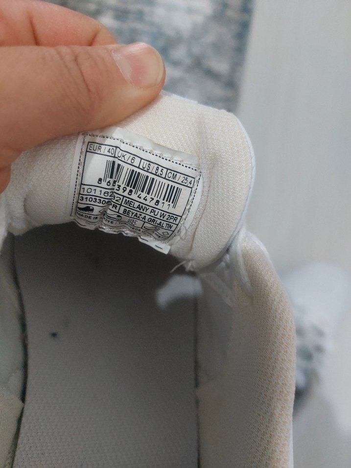 Beyaz Bağcıklı Spor Kadın Sneaker - Görsel 4