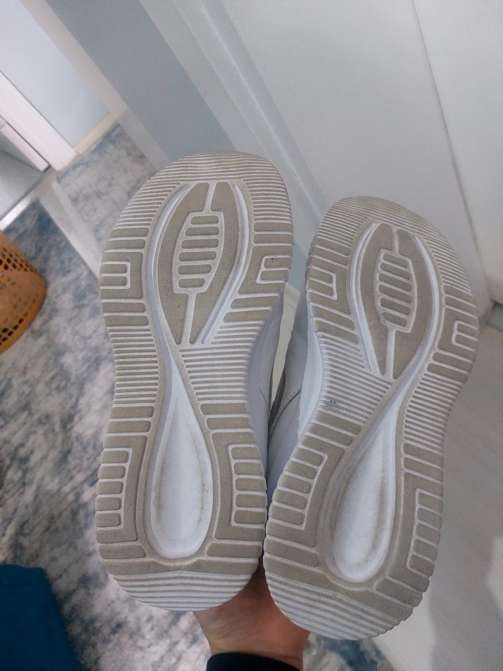 Beyaz Bağcıklı Spor Kadın Sneaker - Görsel 5