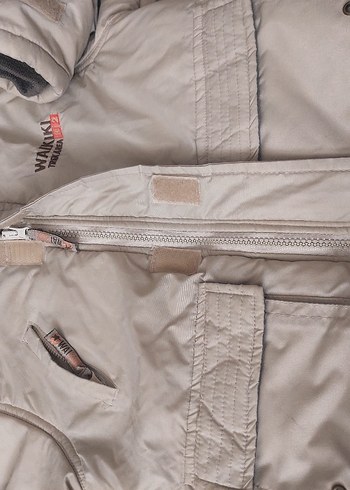 Bej Kapüşonlu Erkek Çocuk Mont - Görsel 5