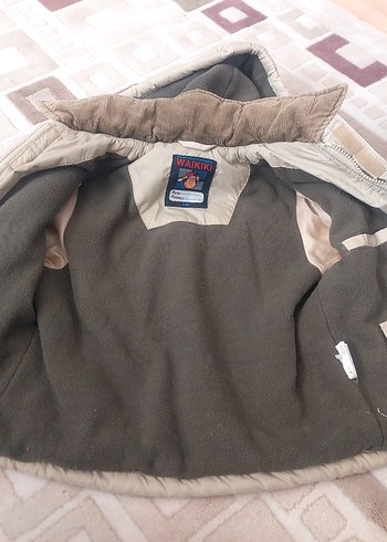 Bej Kapüşonlu Erkek Çocuk Mont - Görsel 7