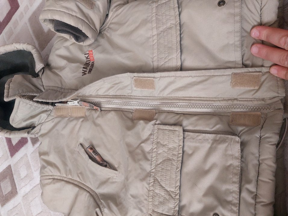 Bej Kapüşonlu Erkek Çocuk Mont - Görsel 5