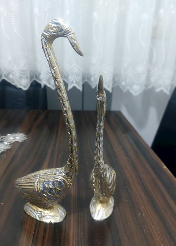 Parlak Altın Renkli Kuğu Figürleri - Görsel 3