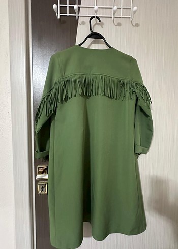 Yeşil Kadın Uzun ceket - Görsel 2