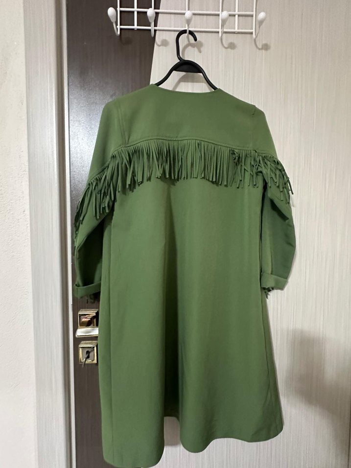 Yeşil Kadın Uzun ceket - Görsel 2