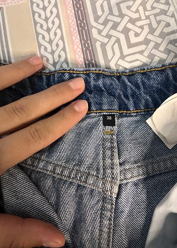 Kadın Mavi Denim Regular Fit Midi Jean - Görsel 5