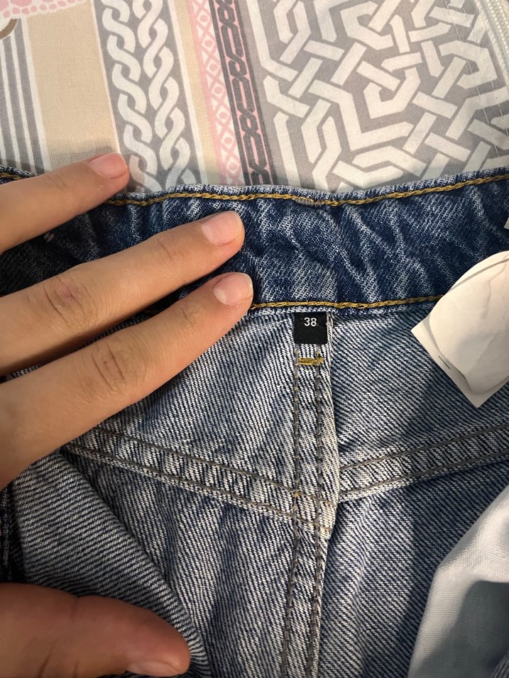 Kadın Mavi Denim Regular Fit Midi Jean - Görsel 5