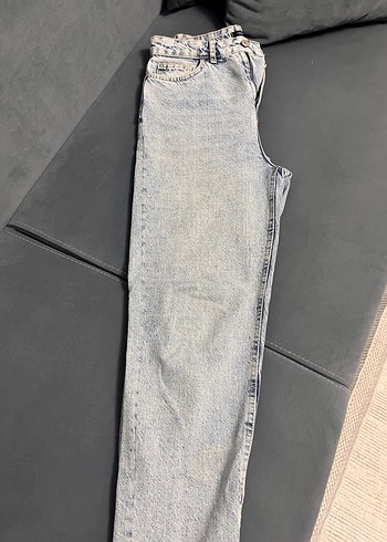 Kadın Mavi Batik Desenli Denim Pantolon - Görsel 2