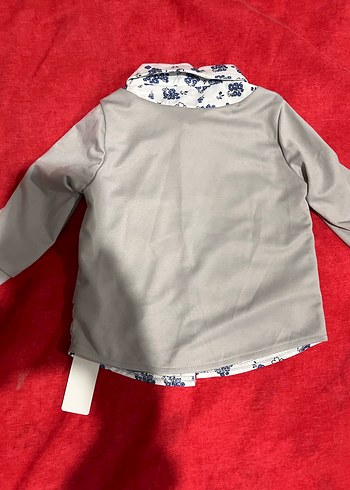 Düğmeli Gri Erkek Çocuk Ceket - Görsel 3