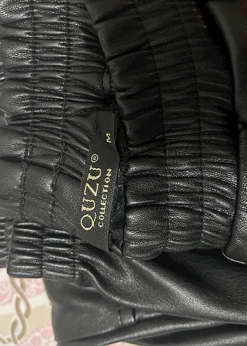 Siyah Deri Kadın Pantolon - Görsel 4