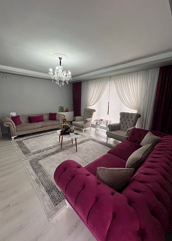 Kapitoneli Koltuk Takımı ve Kırlentler - Görsel 3