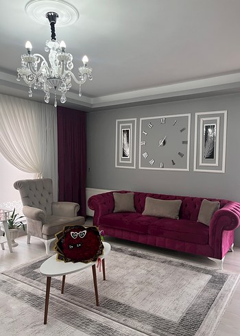 Kapitoneli Koltuk Takımı ve Kırlentler - Görsel 4