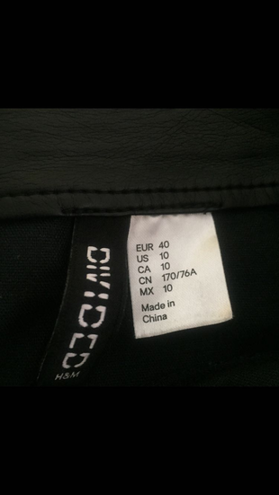 40 Beden siyah Renk H&M deri etek