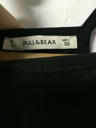 l Beden siyah Renk Pull&Bear; çıtçıtlı bluz