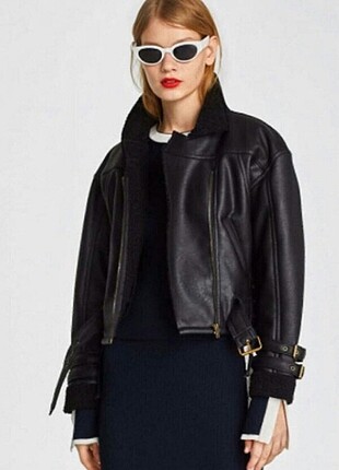 Zara Siyah Deri Ceket 