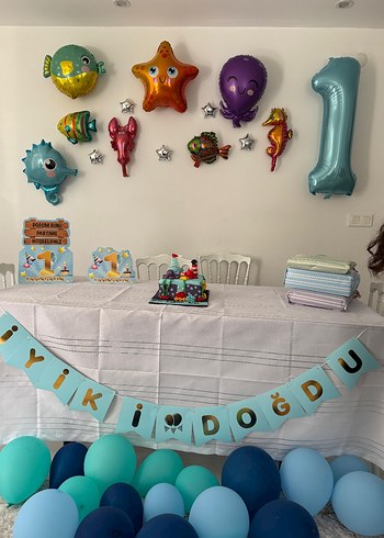 Mavi Deniz Temalı Parti Balon Seti denizalti